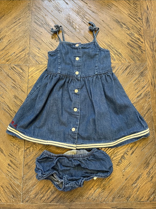 Ralph Lauren Other - Ralph Lauren Blue Denim Button-Front Dress with Bloomers